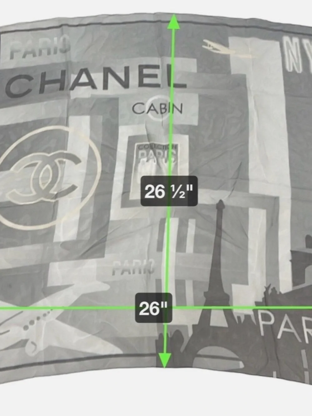 Rare Chanel Silk Travel Scarf
